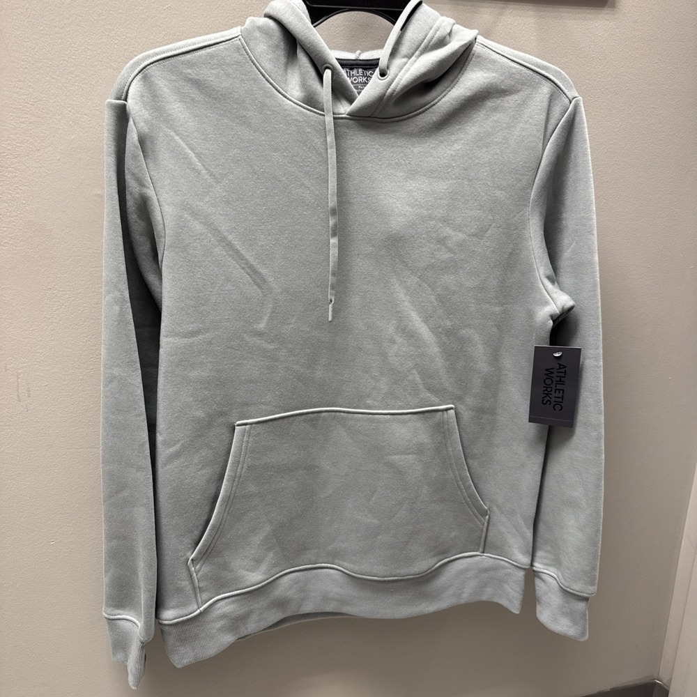 Athletic Works Men Fleece Hoodie Pullover Sweatshirt NWT Sage Green M